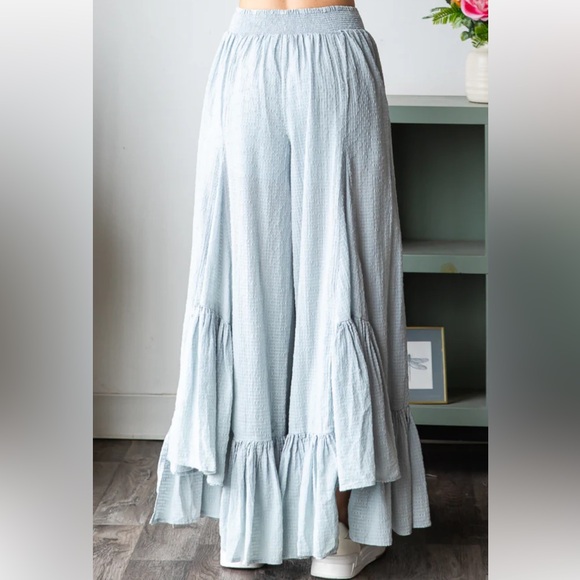 Oli & Hali Light Blue Wide-Leg Pants NWOT. Never worn. - Picture 3 of 4